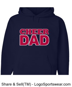 Cheer Dad*  Navy Hoodie pullover Design Zoom